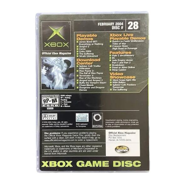 Xbox Magazine Demo Disc #28 February 2004 Xbox 007 Amped 2 The Suffering - Picture 3 of 3